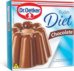 Dr. Oetker Pudim Diet Sabor Chocolate, Pó para Preparo de Sobremesa, Consistência Cremosa e Sabor Delicioso, 30g