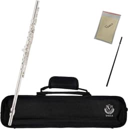 Kit Flauta Eagle FL03S Transversal Prateada Dó Com Estojo