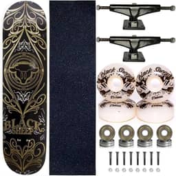 Skate Completo Marfim Black Sheep para Street e Pistas Tribal