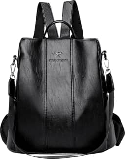 Mochila Feminina Moda Mochila de Grande Capacidade Viagem Mochila Mulheres de Couro PU Macio Multifuncional Anti-roubo Bolsa de Ombro