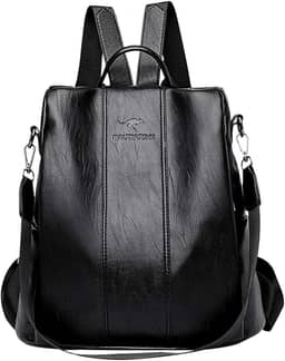 Mochila Feminina Moda Mochila de Grande Capacidade Viagem Mochila Mulheres de Couro PU Macio Multifuncional Anti-roubo Bolsa de Ombro