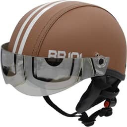 Capacete Coquinho Scooter Elétrica Bike Skate Patinete BR 101 Premium Viseira Silver