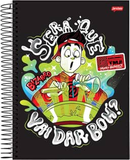 Caderno Espiral Univ CD 10 matérias 160Fls Enaldinho Será Que Vai Dar Bom - Jandaia