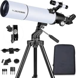 80x600mm AZ Telescope, Travel Telescopes for Adults Astronomy, Telescopio for Beginners,Kids with Backpack, Moon Filter, Phone Adapter