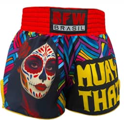 Short Muay Thai Bermuda Calção Tailandês - Catrina Mexicana