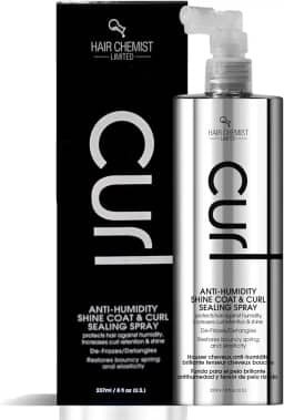 Hair Chemist CURL Spray anti-umidade para brilho e selagem de cachos 227 g.