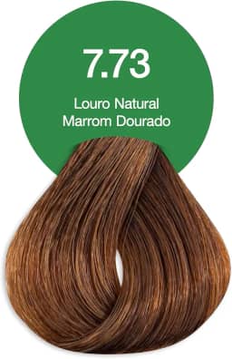Acquaflora 7.73 Louro Natural Marrom Dourado Coloracao Creme Permanente Vegana 60g