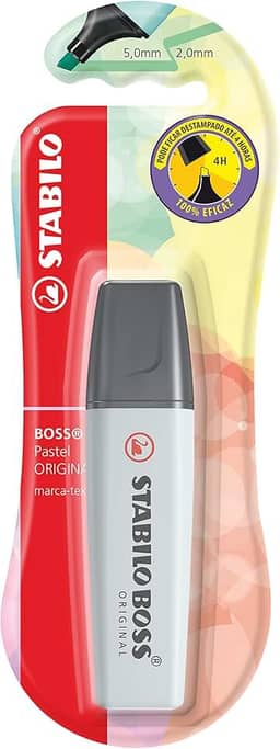Marca Texto - STABILO BOSS ORIGINAL Pastel – Pacote com 1 unidade – Cinza