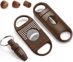 Conjunto de cortador de charuto, com cortador reto para charutos, cortador em V para charutos, perfurador de charutos, kit de acessórios multifuncionais para caixa de umidificador, ferramentas