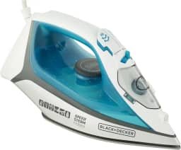 BLACK+DECKER Ferro de Passar Roupa, com Vaporizador, Base Antiaderente, Azul e Branco, Modelo FX3060, 110V