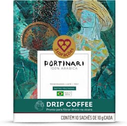 3 Corações Café Drip Coffee Gourmet Portinari, Notas Frutadas - contém 10 unidades
