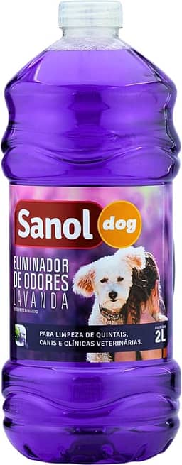 Eliminador de Odores Para Cães e Gatos, Lavanda, Sanol Dog, 2 litros, Roxo
