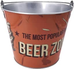 Balde de cerveja Beer Zone em metal 5 litros