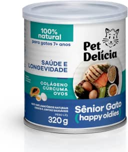 Pet Delícia Sênior Gato 320g, Alimentação Natural para Longevidade e Vitalidade