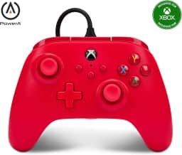 Controle com fio - Power A - para XBOX Série X | S - Vermelho