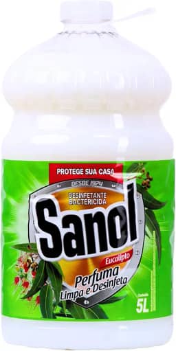 Sanol Desinfetante Líquido Para Uso Geral Eucalipto 5 Litros Branco