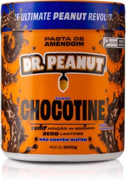 DR. Peanut Pasta de Amendoim Sabor Chocotine, Pote 600g