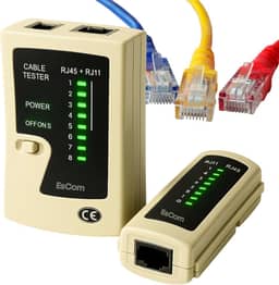 Testador de Cabo de Rede e Telefone RJ45 RJ11 com Módulo Remoto e Indicadores LED