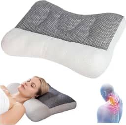 Travesseiro para apneia do sono, travesseiro ortopédico de sono profundo, travesseiro Pro Ease para apneia do sono, travesseiro ergonômico para pescoço e ombro, travesseiro para dormir,