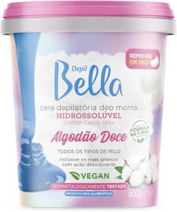 Depil Bella - Cera Morna Depilatória Hidrossolúvel Deo Algodão Doce 600g