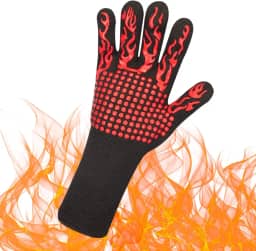 Luva Termica Para Churrasco Churrasqueiro Alta Temperatura Cozinha Forno Profissional Até 600ºC De 10 a 15 Segundos