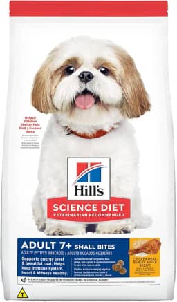 Ração Hill's Science Diet Adultos 7+ Pedaços Pequenos para Cães Idosos sabor frango - 6.8kg