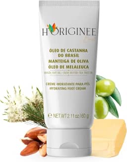H'originée Brasil Creme Hidratante para os Pés, Remove Rachaduras e Repara Calcanhares Danificados, Vegano - 60g