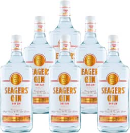 Seagers, Gin Nacional Seagers Dry Gin 1l 6 Unidades