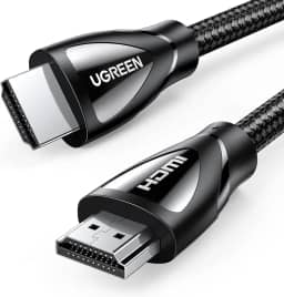 UGREEN Cabo HDMI 8K 2.1 6,6 pés, cabo HDMI de ultra alta velocidade de 48 Gbps trançado 10K 8K @ 60 Hz 4K @ 240 Hz, cabo HDMI eARC HDR10 HDCP 2.2 e 2.3 compatível com PS5 / Xbox Series X/Ro