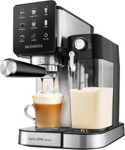 MONDIAL Cafeteira Espresso Dolce Latte 20 Bar, Preto/Inox, 1350W, 220V - C-28-ECL