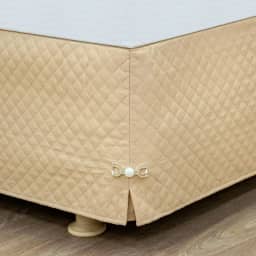 Saia para Cama Box Queen Matelada com Pingente - Avelã (Avelã, Queen)