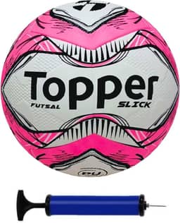 Bola Futsal Topper Slick Rosa + Bomba de Ar