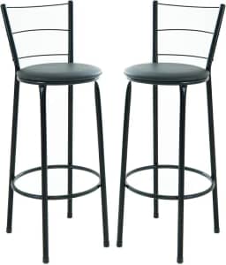 Kit 2 Banquetas 3 Arames Para Cozinha, Balcões e Áreas Externas (Preto)