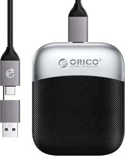ORICO SSD externo de 256 GB com cabo USB C e A 2 em 1, até 460 MB/s, unidades de estado sólido portáteis Plug and Play, armazenamento confiável para smartphone USB C, tablet, PC - M5PLUS