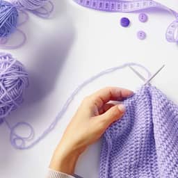 Fio de meia de três fios para crochê e tricô, fio listrado leve para artesanato DIY, cachecóis, xales, trabalho manual, 1 peça (lavanda)