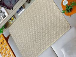 Tapete Para Sala Quarto Sisal 2,00x1,50m Bege Creme Facil Limpar Lancer