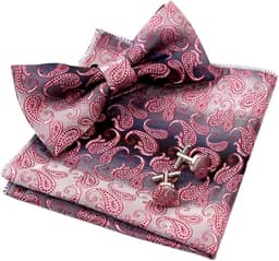 Gravata borboleta masculina clássica ajustável pré-amarrada