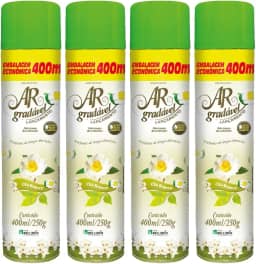 Bom Ar Gradavel Odorizador De Ambientes Chá Branco 400ml 4un