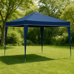 Tenda Praia Sanfonada Gazebo 3x3 Articulado Pé Aluminio (Azul)