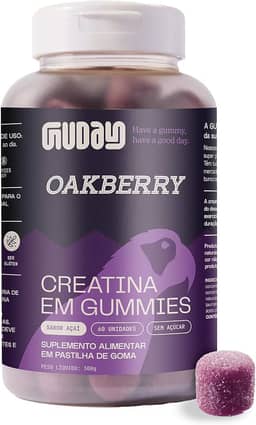 Creatina Monohidratada Guday Gummie Açai Oakberry Manucit 60 UN - 30 dias