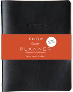 Planner Revista Clássica Mensal Planejamento 19X25 Preto, Cicero, Preto