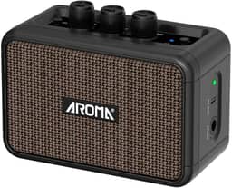 VEDO Amplificador de Guitarra Elétrica 5W Portátil com Bluetooth, Canais Clean e Overdrive, Bateria Recarregável, Alto-Falante Duplo, Ideal para Prática em Casa e Viagens Pré-Amplificadores