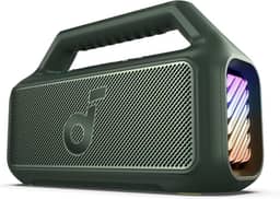 soundcore Boom 2 da Anker, alto-falante 80W, Subwoofer, BassUp 2.0, 24H, IPX7 à Prova d’Água, Flutuante, Luzes RGB, USB-C, Equalizador Personalizado, Bluetooth 5.3, Portátil para Camping e Praia