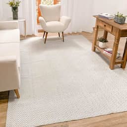 Tapete Grande 2x3m para Sala Quarto Cru e Cinza Neutro 100% Algodão Base Antiderrapante Minimalista Rústico Chic Moderno Sem Pelo Fácil de Limpar Lavável (Cinza)