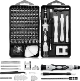 Kit Chaves Precisão 115 Peças Magnético – Reparo Celular, iPhone, Notebook, PC, Tablet, Câmera, Consoles – Ferramentas Torx, Tri-Wing, Estojo Portátil Profissional