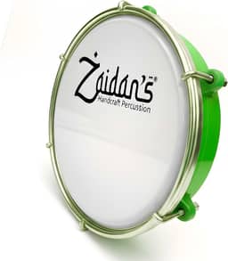 Zaidan’s Tamborim 6” Pele Leitosa – ABS leve (290g), Pele Nylon, Altura 4,5 cm, Acompanha Chave de Afinação – Cores: Azul, Verde, Amarelo, Preto e Vermelho – Para Samba, Carnaval e Fanfarras (Verde)