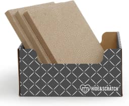Arranhador de papelão para gatos; caixa para arranhar gatos e cama com almofada de papelão dupla face recarregável para gatos em ambientes internos