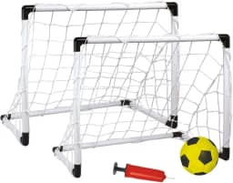 Brinquedo Futebol Kit 2 Mini Traves Golzinho Infantil Gol com Bola e Bomba Jogo Chute a Gol