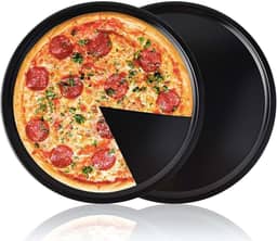 Kit 2 Formas de Pizza Antiaderente Inox