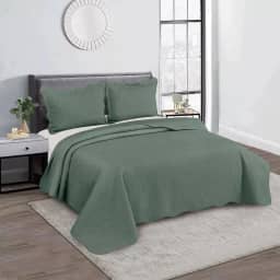Camesa Colcha Kit Cobre Leito Bullet Queen 240x260cm - Verde